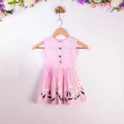 Rosy Bloom Handcrafted Frock