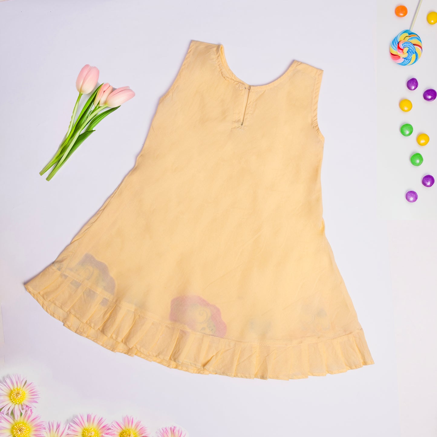 Sunny Elefant Handpainted Frock